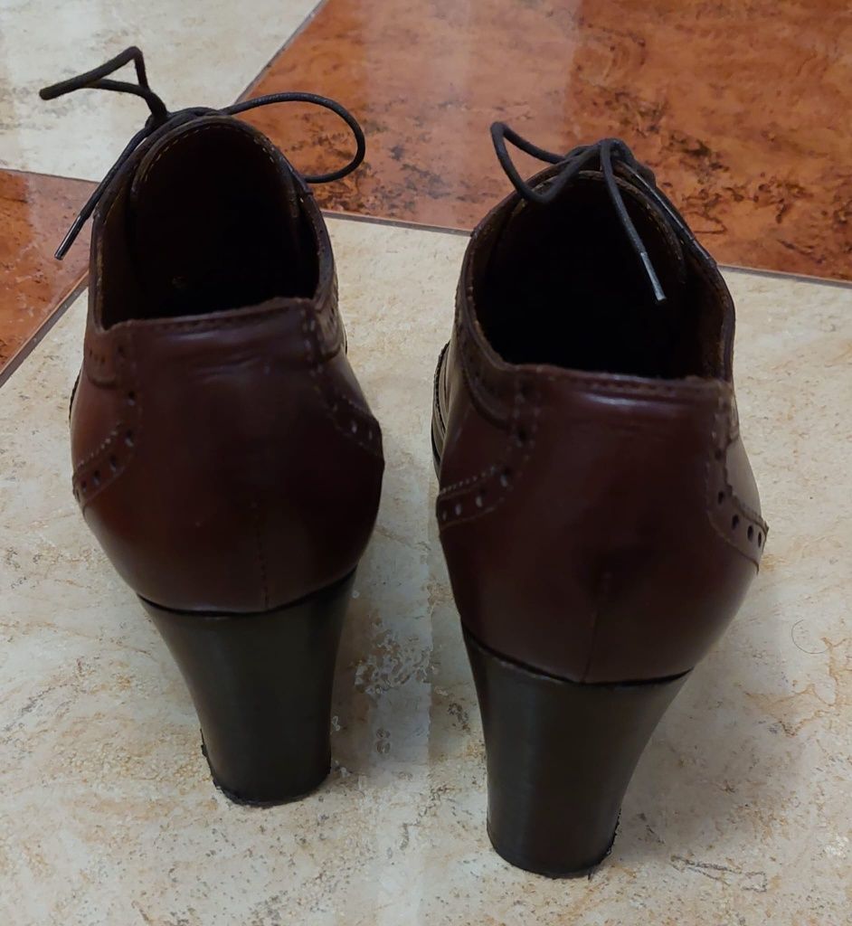 Pantofi Italia piele naturala maro ciocolatiu