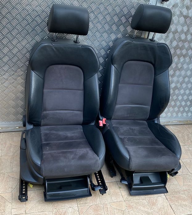 Scaune piele + alcantara Audi A3 8P A4 A5 B8 fata interior