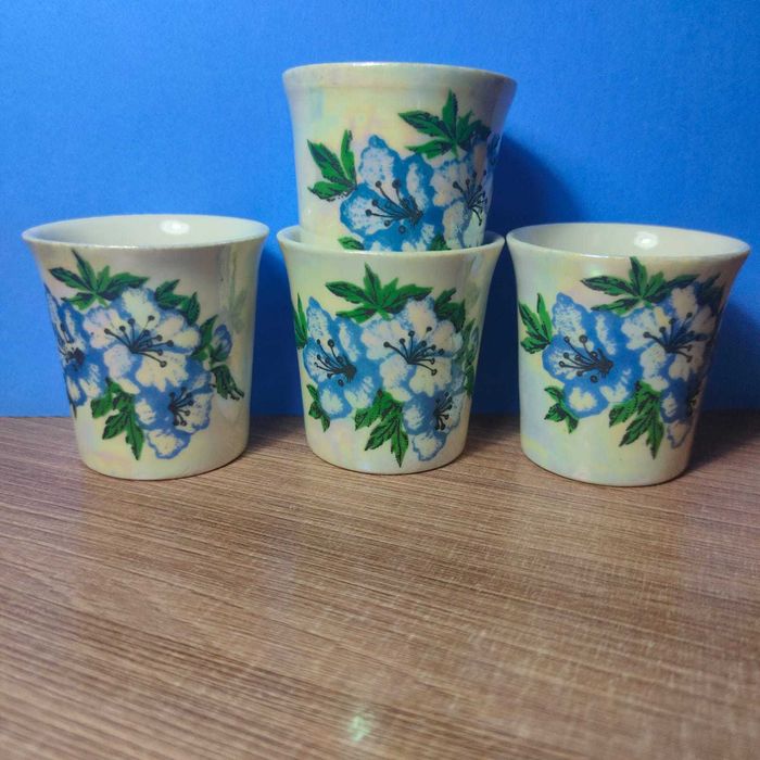 СРОЧНО Фарфоровые стопочки с перламутром СССР, 1970-е гг за 1000