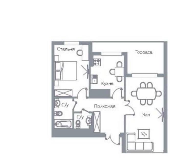 Квартира ЖК Infinity 2/13/15 64 кв.м