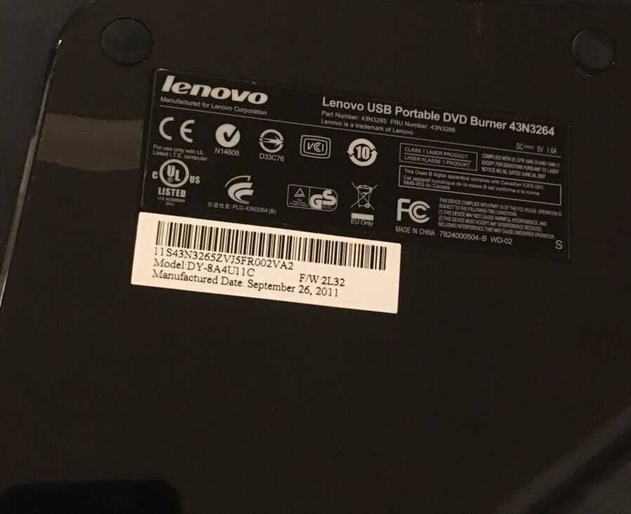 Lenovo 43N3264 CD/DVD External Burner USB