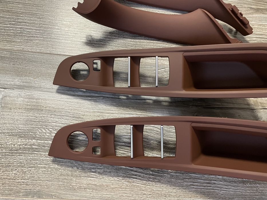 Maner trim fata usa interior Bmw Seria 5 f10 f11 red wine maro rosu