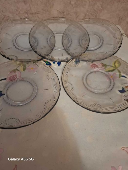 Ретро Десертен Стъклен  Сервиз