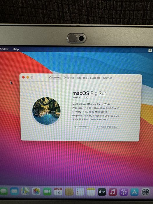 Перфектен MacBook Air 2014 11” 1.4Ghz Dual-core i5, пълен комплект