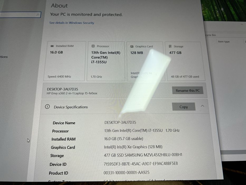 Hp envy 2 in 1 x360 i7 13 th gen garantie si factura