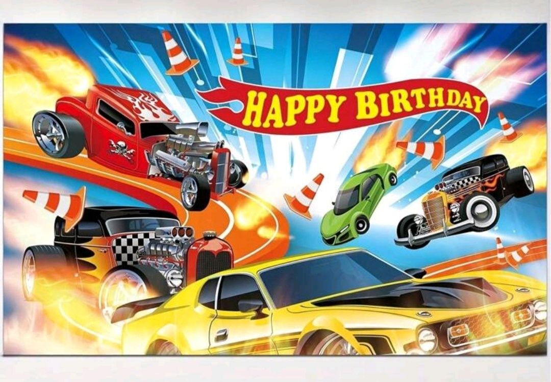 Парти сет украса  Hot wheels и строителни машини