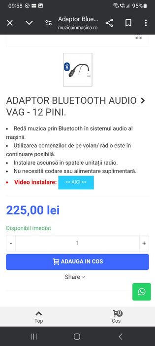 Vând  bluetooth  adaptor  universal