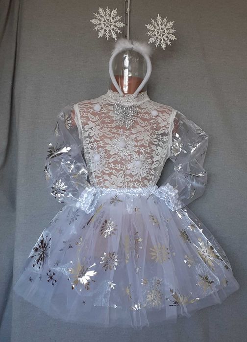 Costum Fulg de nea (Zana Iarna) pentru copii  7-12 ani