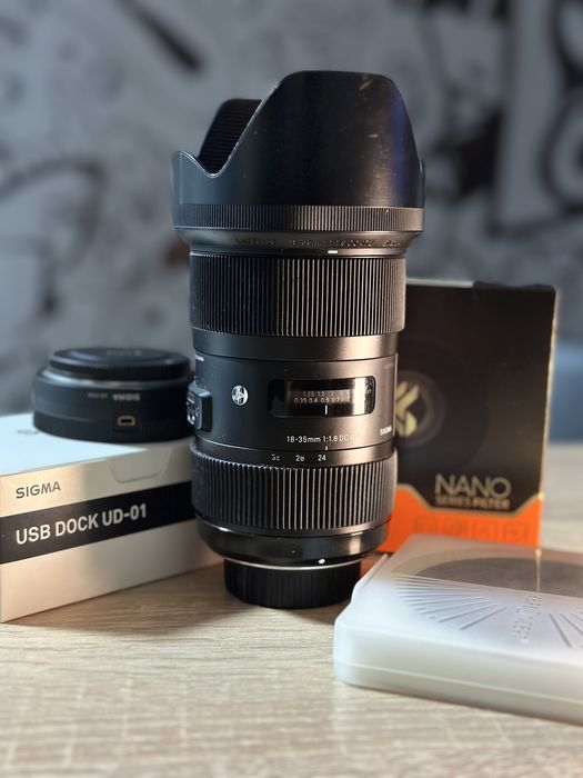 Sigma 18-35mm ART F1.8 для Nikon + Sigma Dock + CPL ND фильтр