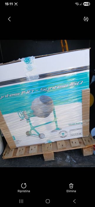 Vand betoniera imer 160 litri tel 00393294912343