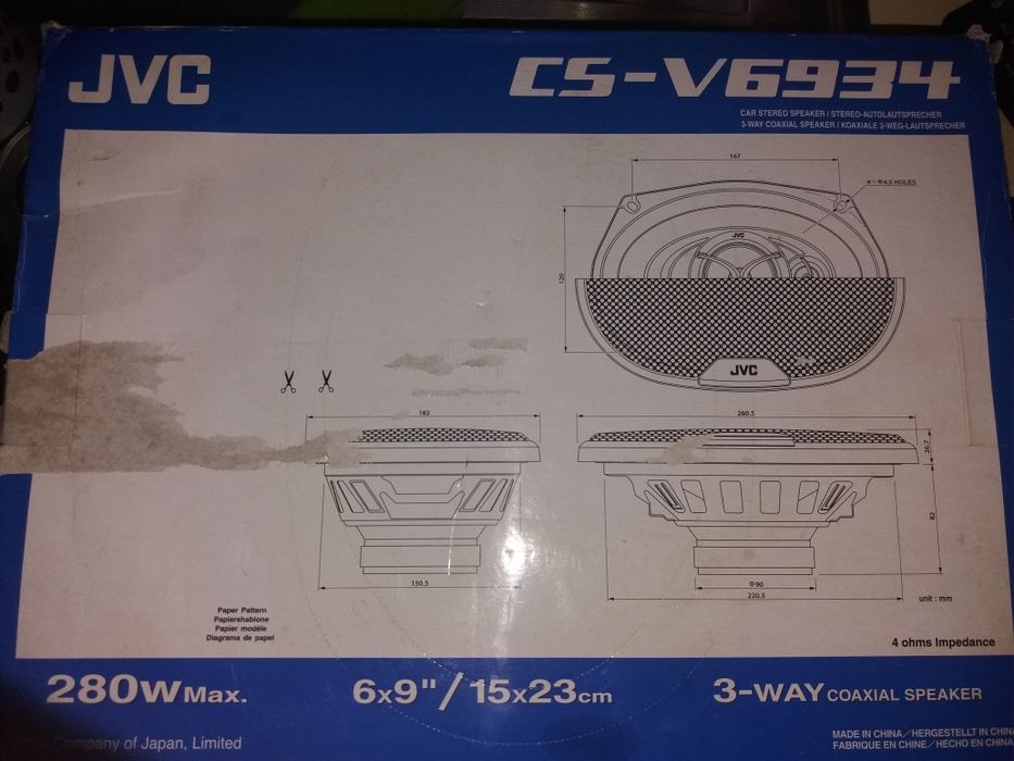 Boxe auto Jvc 280 W