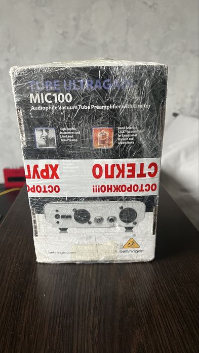 Микрофонный ламповый предусилитель behringer mic 100