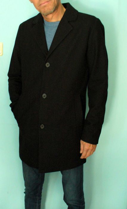 Преходно мъжко палто-JACK & JONES в черно