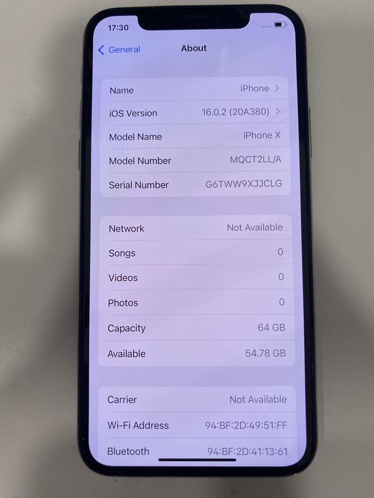 iPhone X 64GB ID-cpl871
