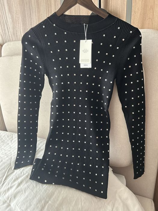 Rochie Mango din tricot cu elemente stralucitoare