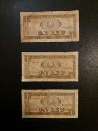 Lot bancnote 1 leu 1966
