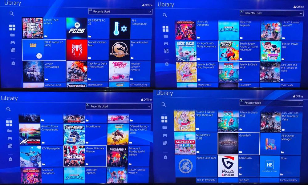 25 jocuri+ PS4 Modat - FC 26, GTA V – Mod Menu, Minecraft, Spiderman