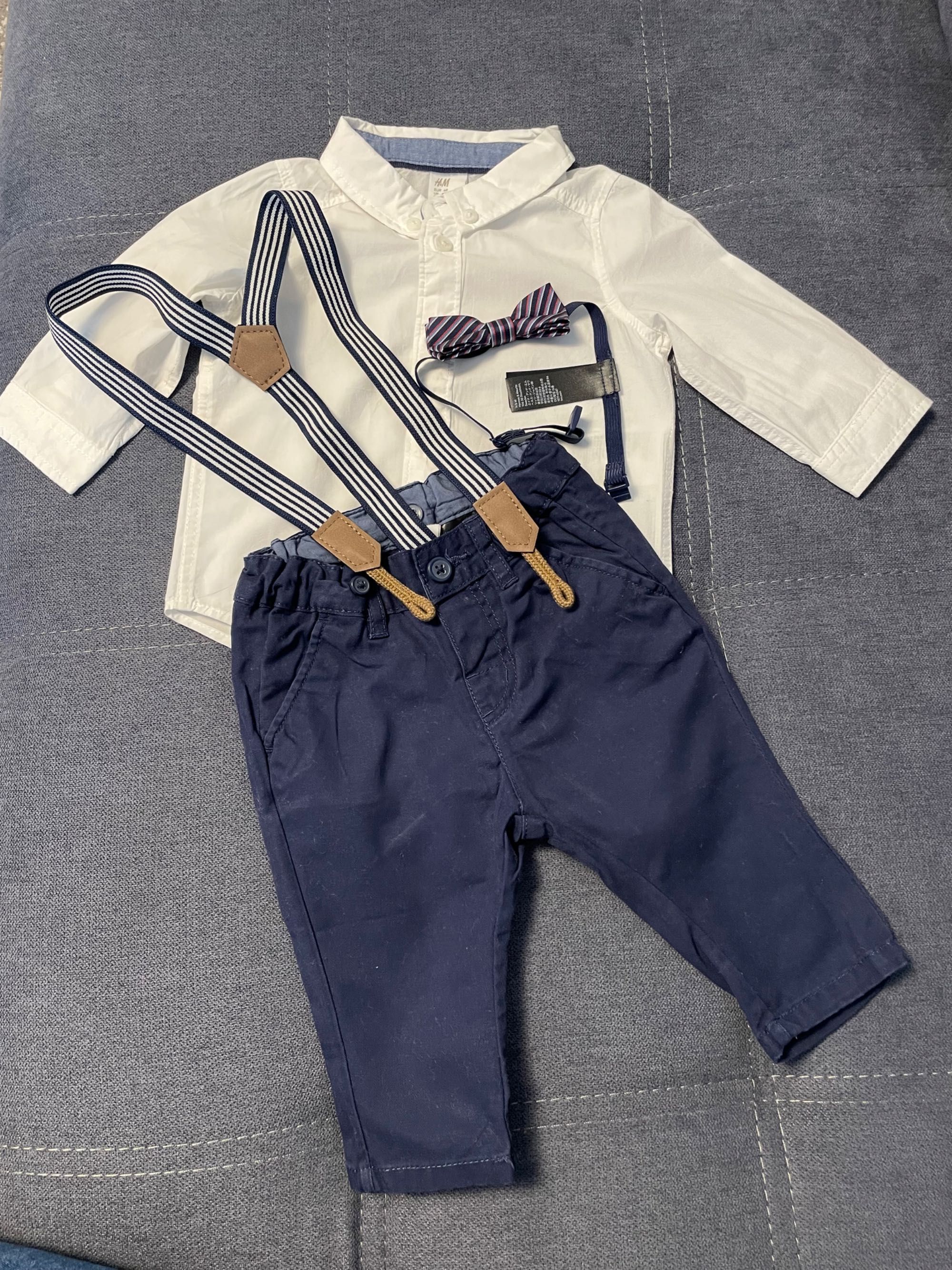 Set pantaloni și cămașă H&M - mărimea 68