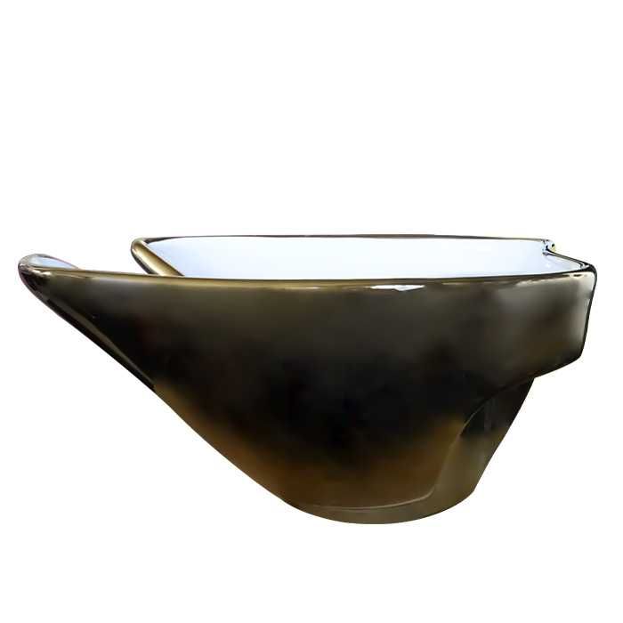 Луксозна керамична мивка със златисто покритие DM5, черна/бяла
