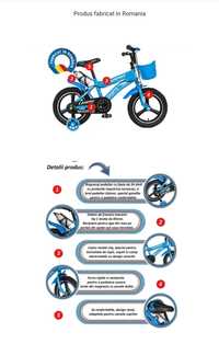 Bicicleta Carpat C1600A (roti 16") Pentru copii Albastru/Alb