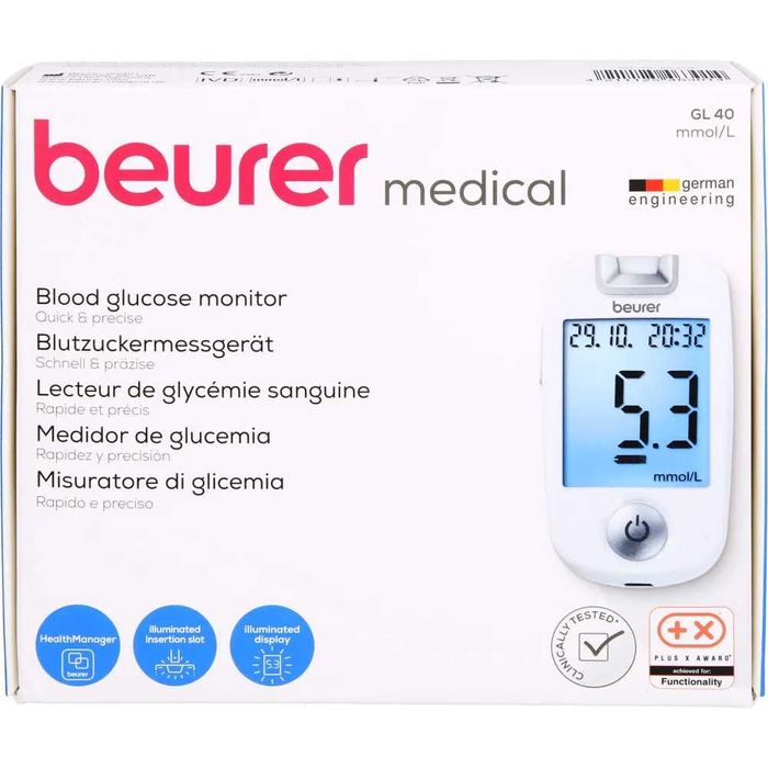 Глюкомер Апарат за кръвна захар Beurer GL 40mg/dl