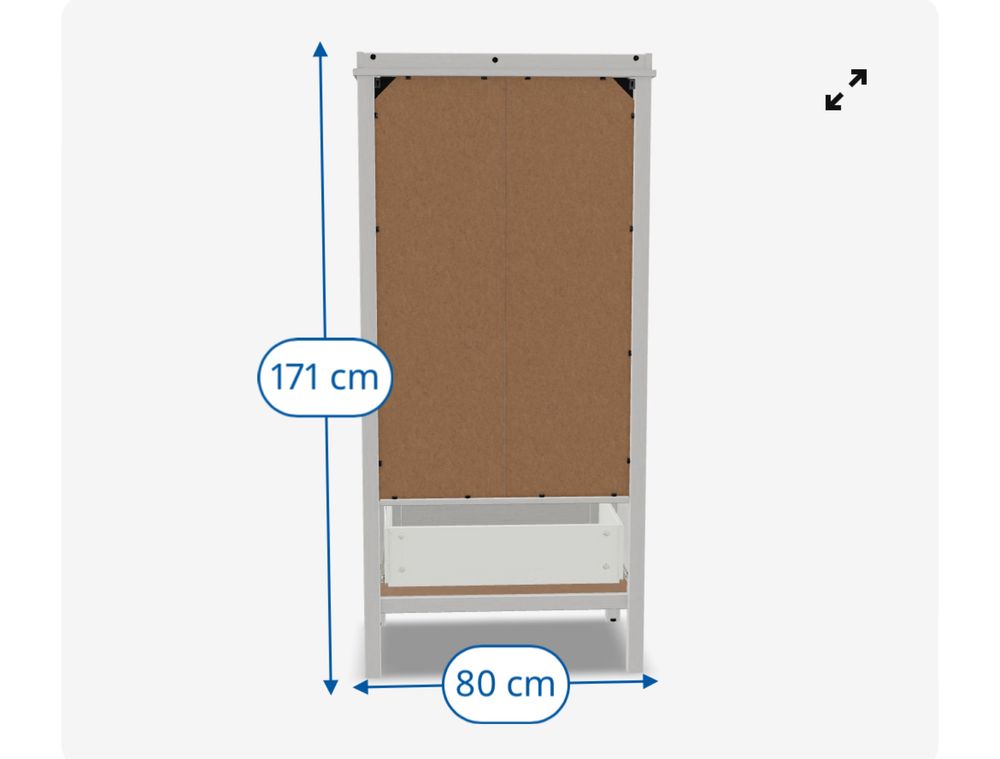Dulap de haine, 80x50x171 cm SUNDVIK Ikea