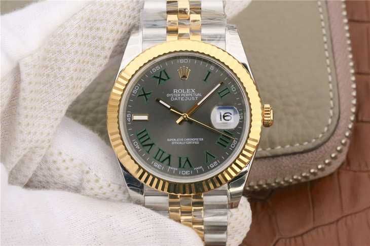 Rolex datejust 41mm Wimbledon двуцветен