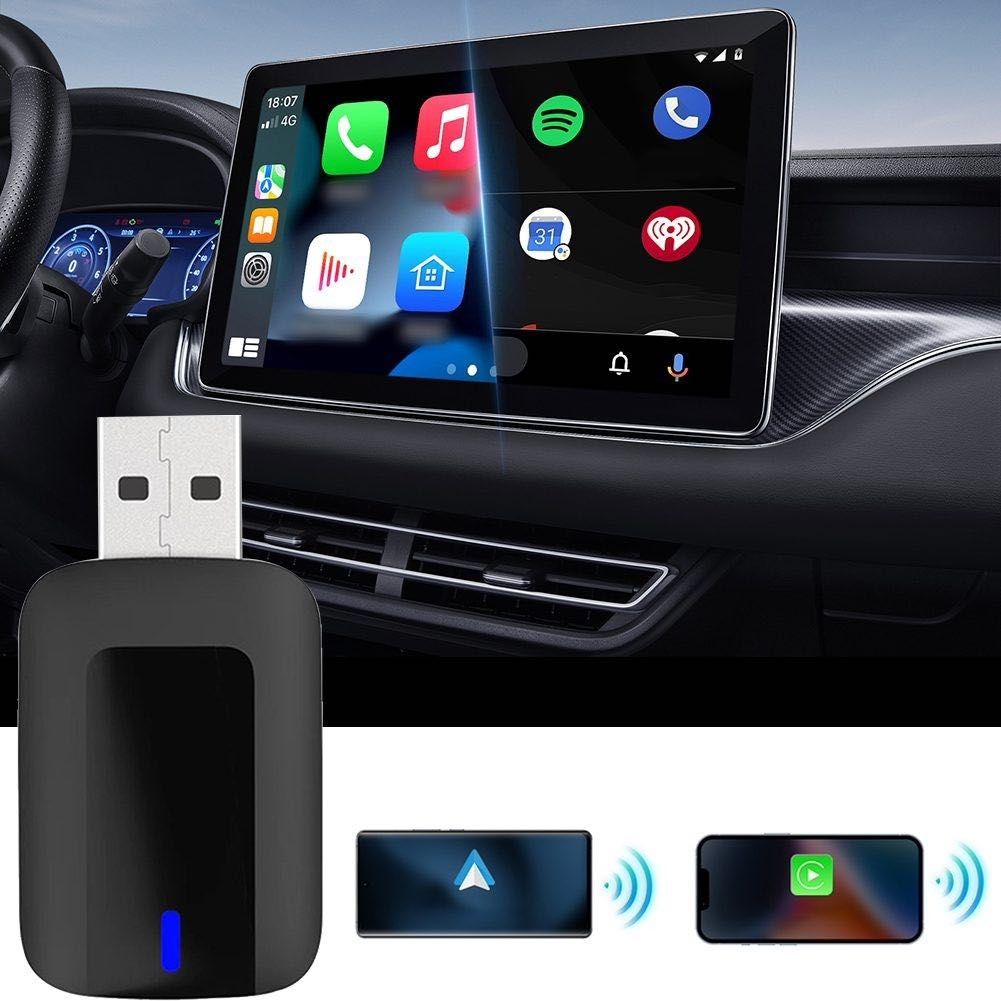 Адаптер за БЕЗЖИЧЕН CarPlay и Android Auto за всеки автомобил