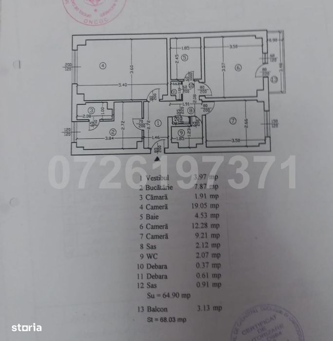 Apartament 3 camere | 68 mp | Decomandat | Soseaua Mihai Bravu