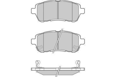 Set placute frana punte fata Daihatsu Materia (M4), Sirion (M3) 2005-; Ford Fiesta 6 2008-2017; Mazda 2 (De) 2007-2015; Subaru Justy IV; SRLine Polonia