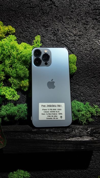 iPhone 13 Pro Max 128gb Blue Neverlocked Bat 100%/Fact+Garantie