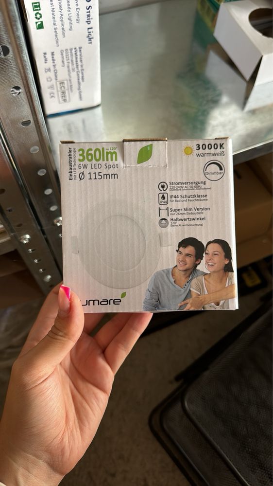 Led панели за вграждане за баня, 6W 3000k