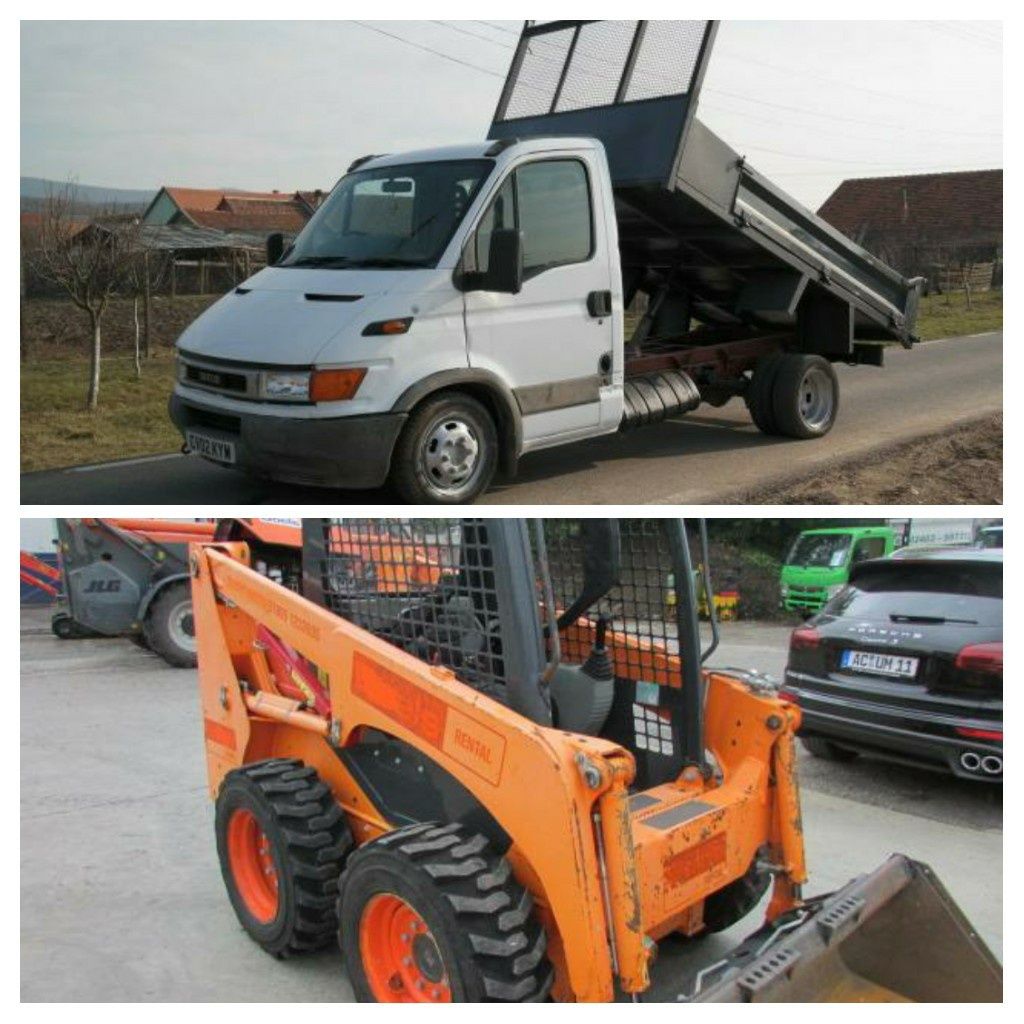 Miniexcavator inchiriez bobcat dumper basculante transport nisip moloz