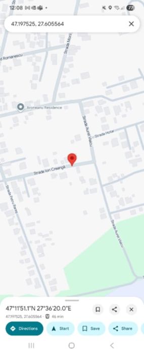 Aroneanu central - Teren 1000mp intravilan