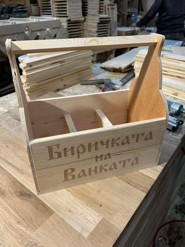 Щайга/кошница (six pack)за бира ръчна изработка