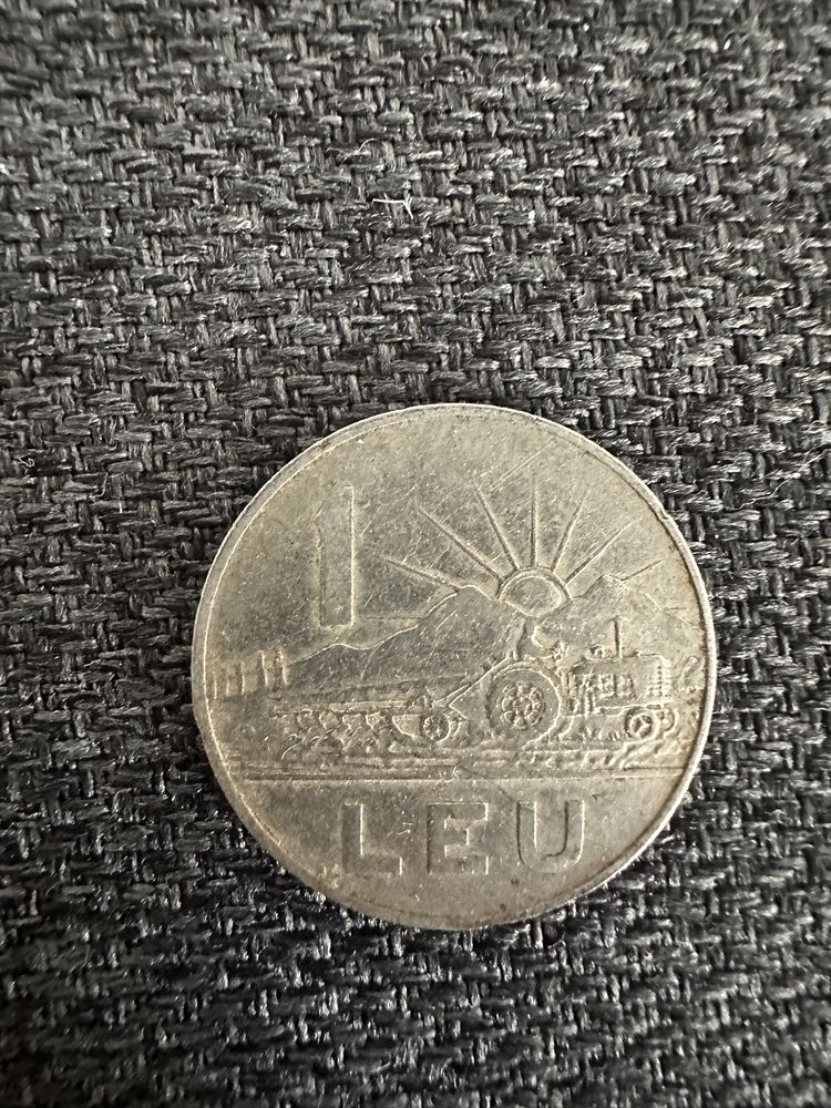 Moneda de 1 leu, din anul 1966