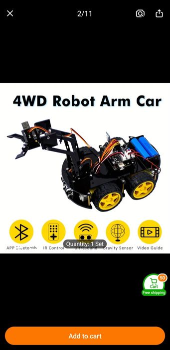 Robot Arduino cu brat inteligent Raspberry proiect școală liceu