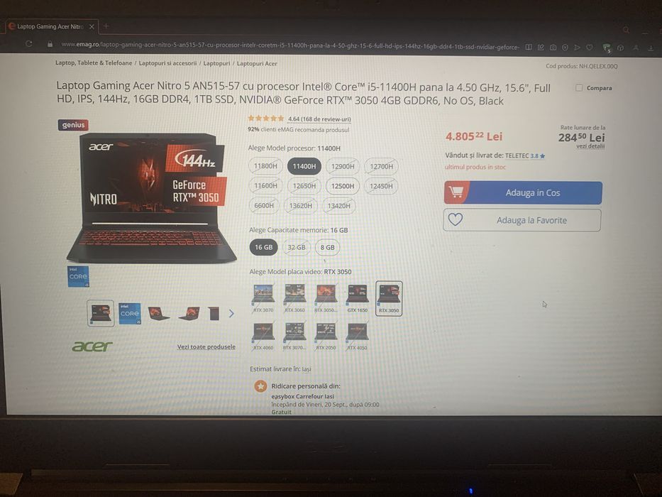 Laptop de Gaming Acer Nitro 5 Nou