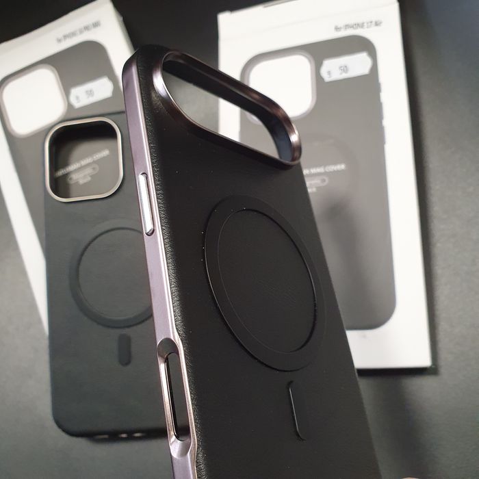 Husa MagSafe iPhone 16 Pro Max . 17 Air .  Piele Eco