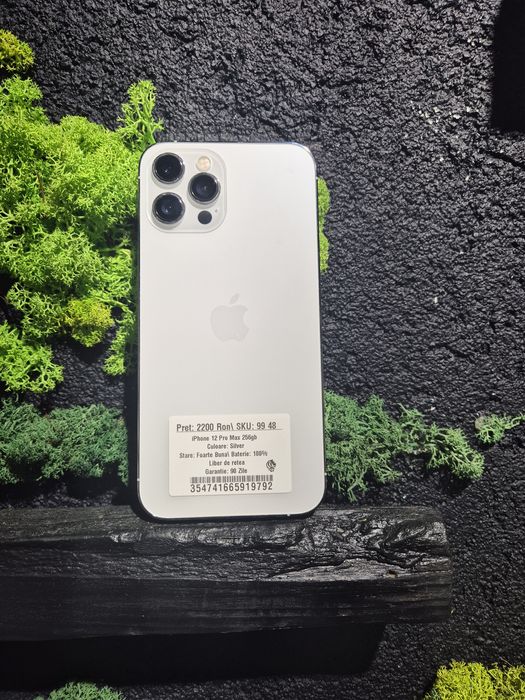 iPhone 12 Pro Max 256gb Silver Neverlocked Bat 100%/Fact+Garantie