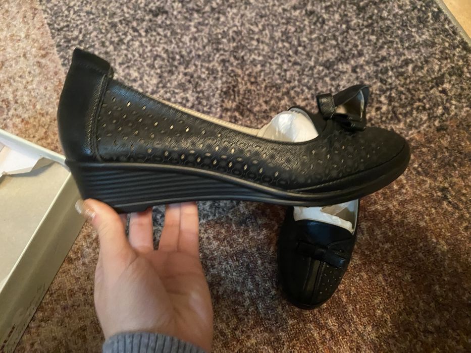 Чисто нови дамски обувки Мат Стар 028735 BLACK