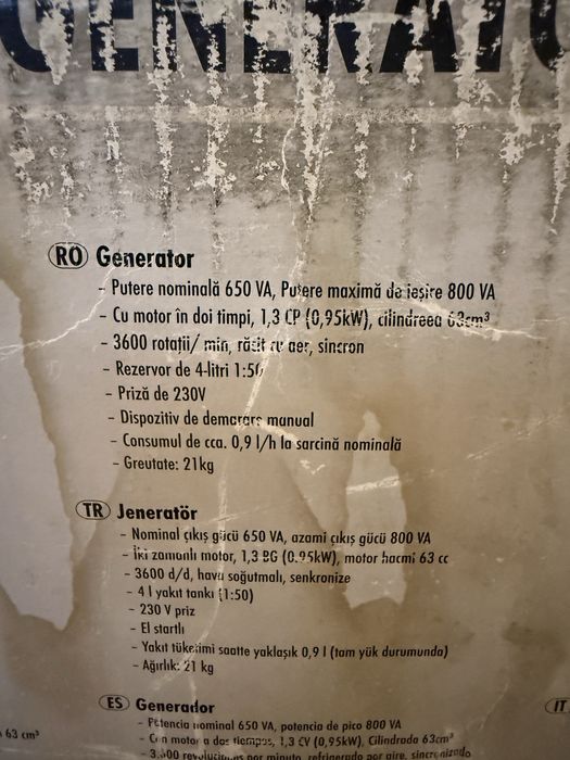 Vand generator curent
