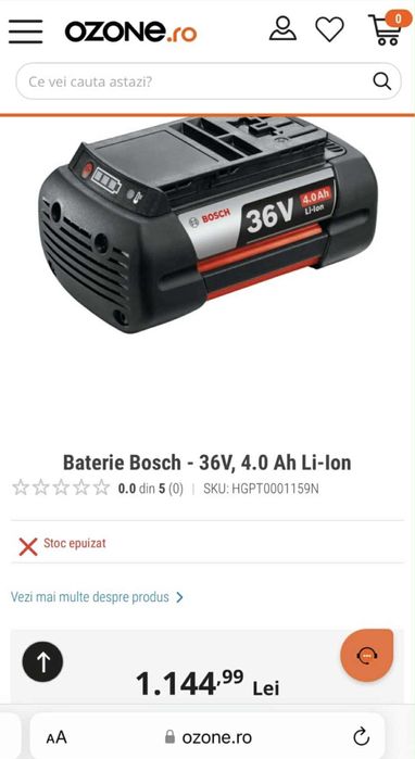 Baterie bosch 36v