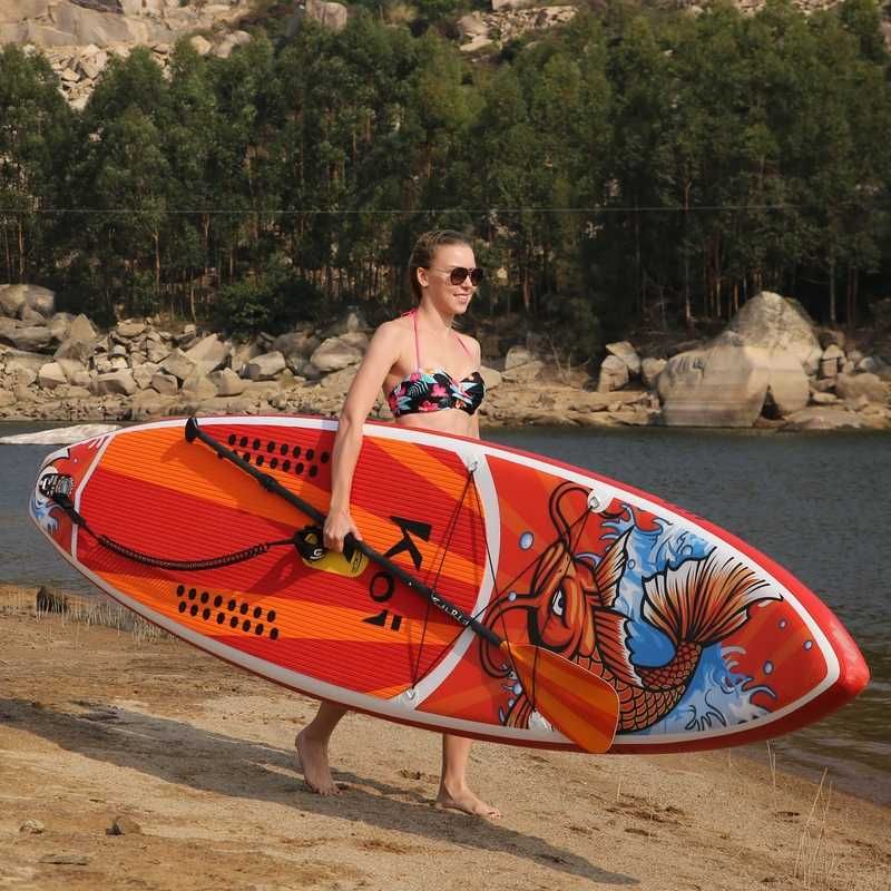 Надуваем падълборд НОВИ SUP FunWater KOI MONKEY Paddle Board в кашон