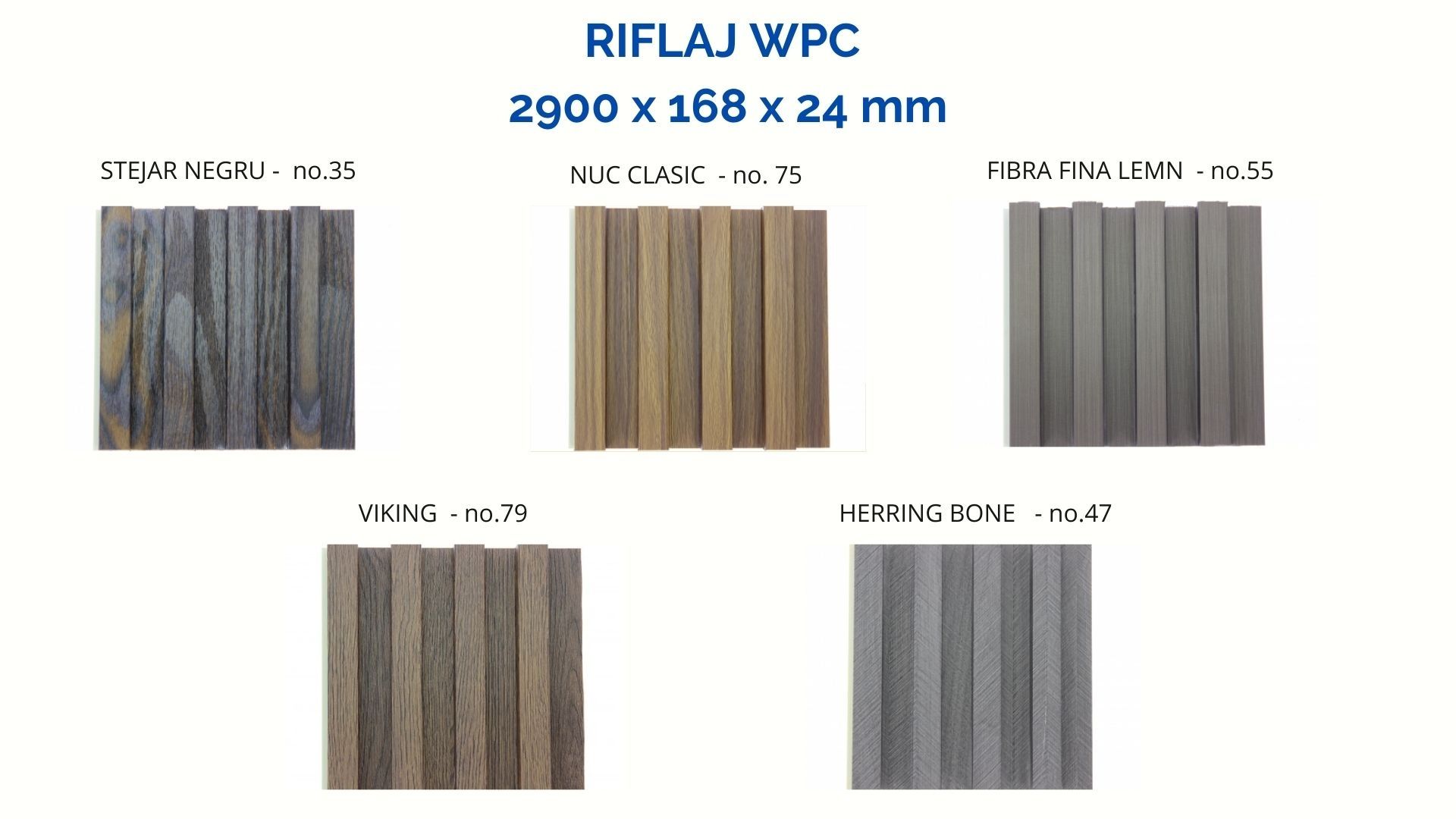 Riflaj WPC- 168 mm x 2900 mm