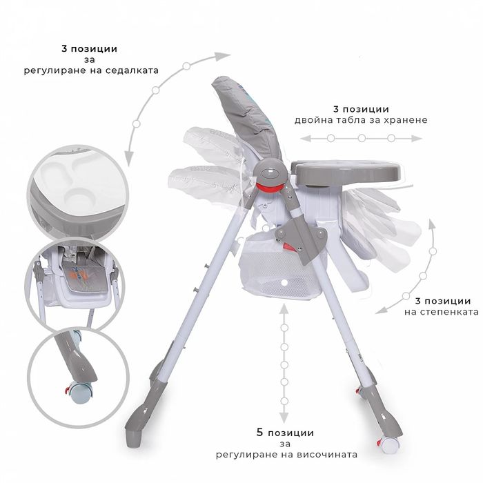 Стол за хранене Cangaroo