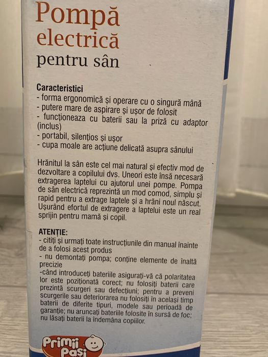 Pompa electrica pentru san