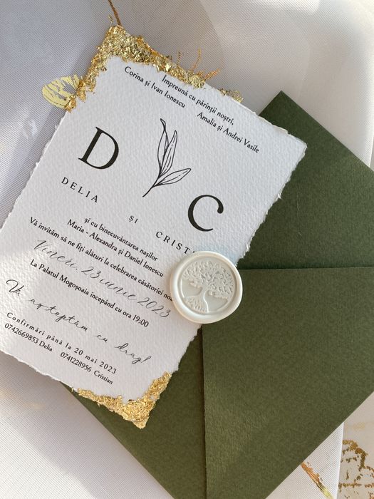 Invitații de nunta sau botez handmade