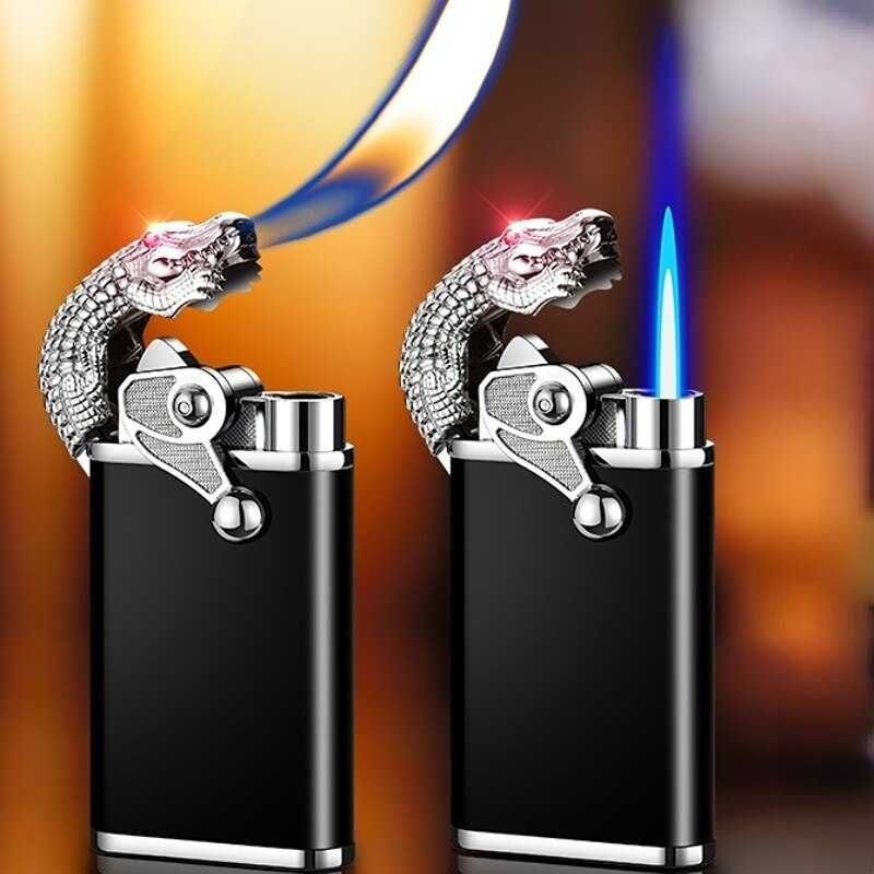 Bricheta-Dual-Flame Crocodile Lighter