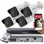 Комплект 4штук ІР 4мп камеры видеонаблюдения Hikvision Kamera